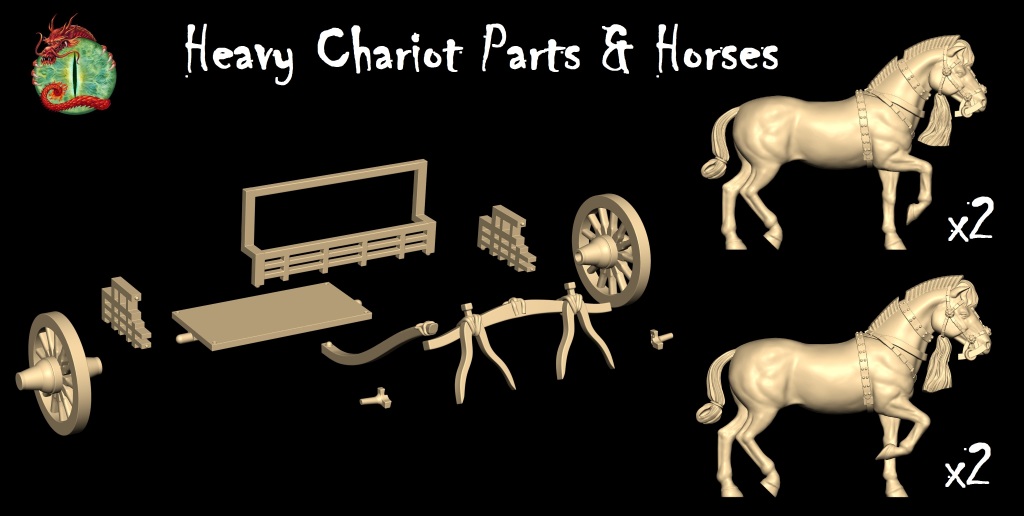 Heavy Chariot Parts and horses
